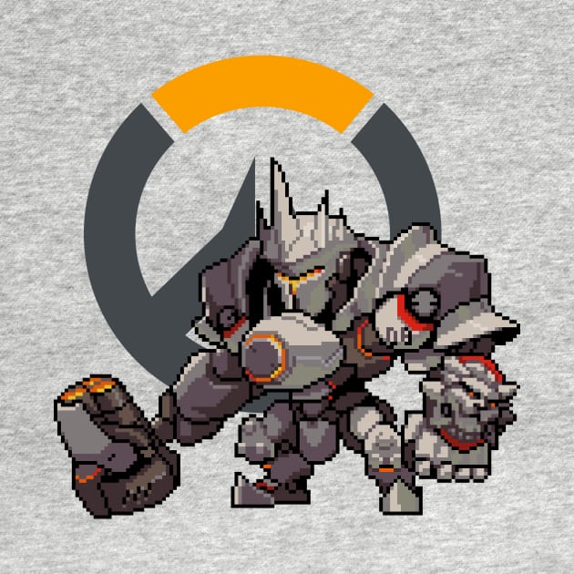 Overwatch - 16-Bit Reinhardt W/ Logo by wyckedguitarist